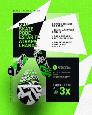 Seu Skate Pode Esta Te Atrapalhando Loja PSD Editável