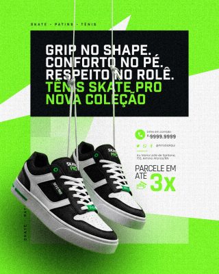 Loja Esportiva Grip No Skate Conforto No Pé PSD Editável