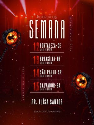 Flyer Gospel Agenda da Semana PSD Editável