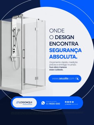 Vidraçaria Onde o Design Encontra Segurança Absoluta PSD Editável