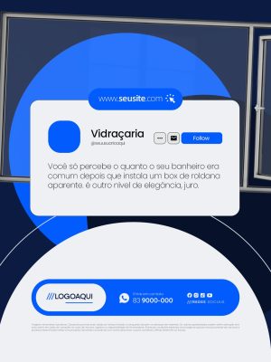 Vidraçaria é Outo Nível de Elegância PSD Editável