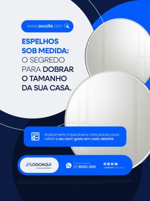 Vidraçaria Espelhos Sob Medida O Segredo Para Dobrar o Tamanho PSD Editável