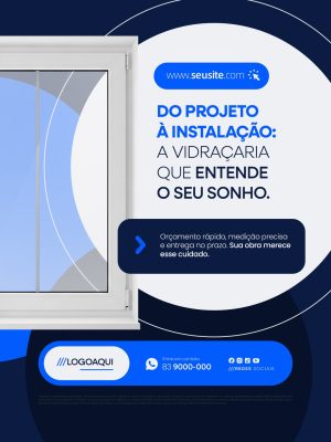 Vidraçaria Do Projeto à Instalação a Vidraçaria Que Entende o Seu Sonho PSD Editável
