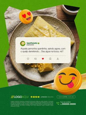 Pamonharia Aquela Pamonha Quentinha Deu Água Na Boca PSD Editável