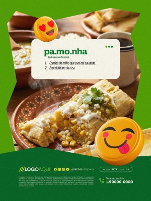 Pamonharia Pamonha Cura até Saudade PSD Editável