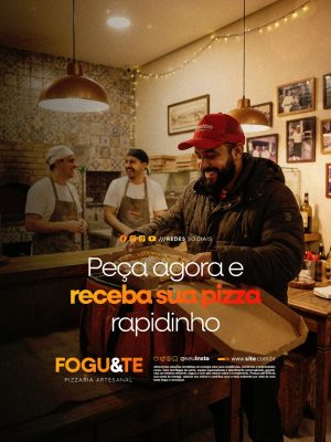 Pizzaria Peça Agora Receba Sua Pizza Rapidinho PSD Editável