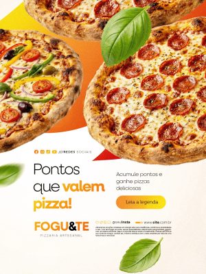 Pizzaria Pizza Pontos Que Valem Pizza PSD Editável