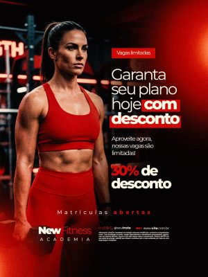 Academia Garanta Seu Plano Hoje Com Desconto PSD Editável