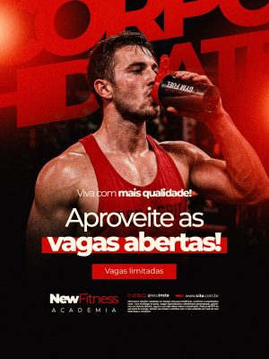 Academia Viva Com Qualidade Vagas Abertas PSD Editável