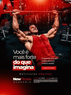 Academia Você é Mais Forte do Que Imagina PSD Editável