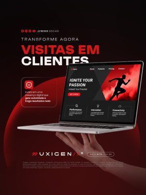 Website Transforme Agora Visitas em Clientes PSD Editável