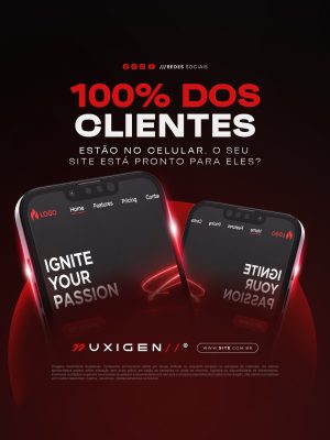 Website 100% Dos Clientes Estão No Celular PSD Editável