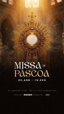 Story Missa de Páscoa 05 Abril PSD Editável