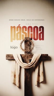 Story Uma Feliz Páscoa 05 de Abril PSD Editável