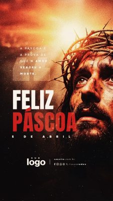 Story Feliz Páscoa 05 de Abril PSD Editável