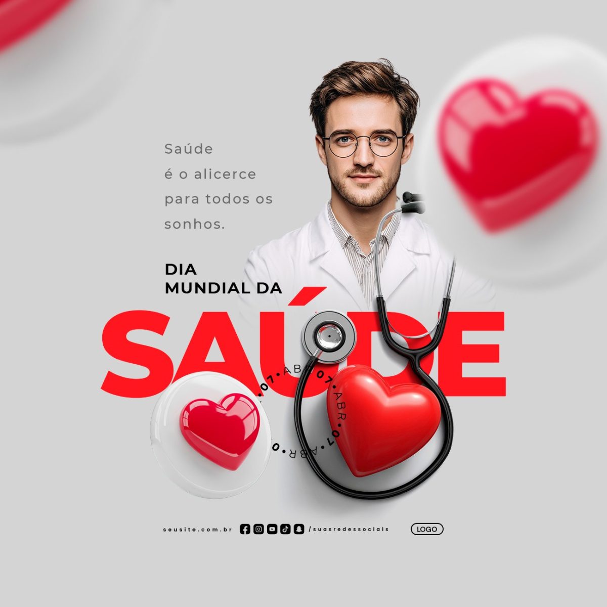  Dia Mundial da Saúde 07 de Abril PSD Editável