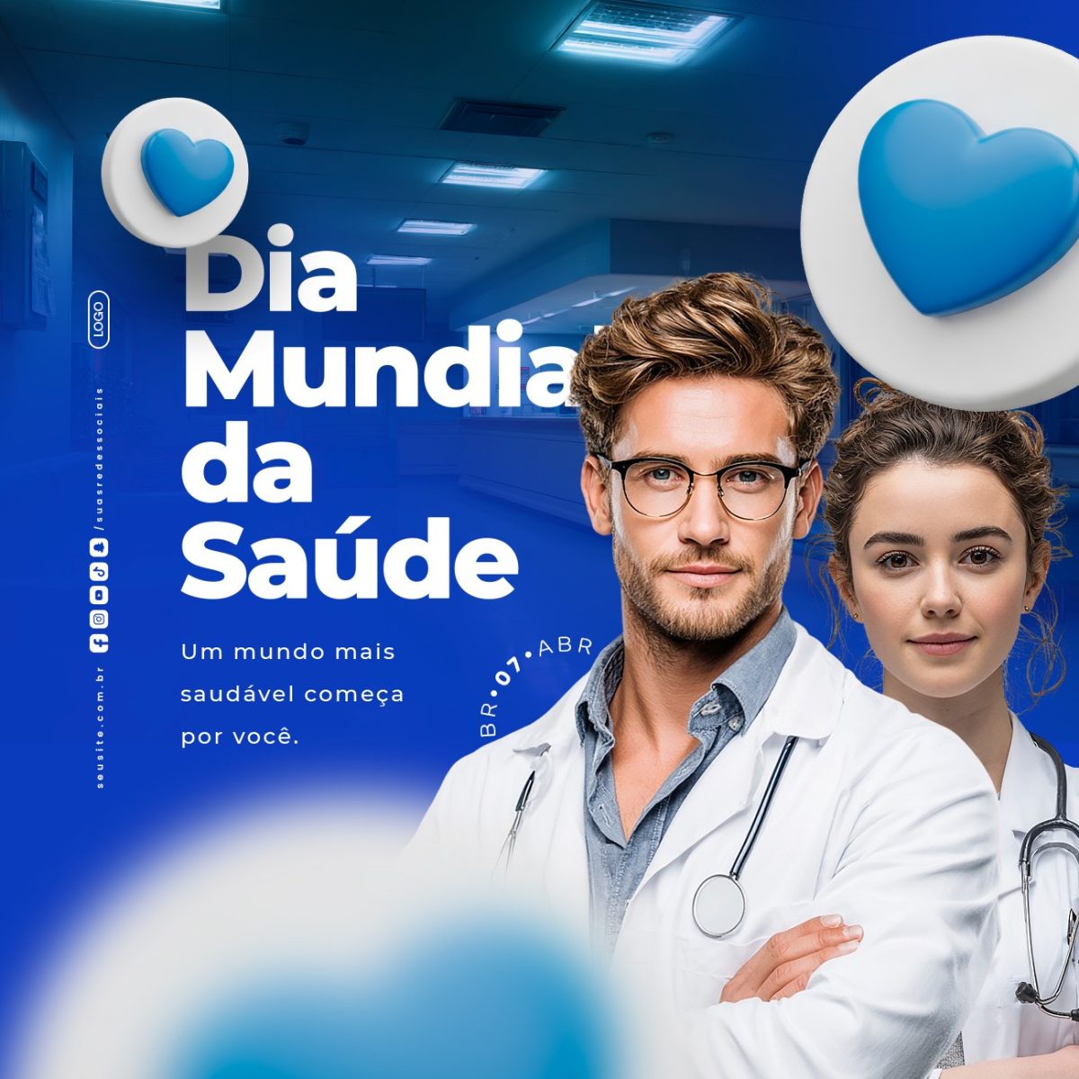  Dia Mundial da Saúde 07 de Abril PSD Editável