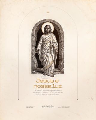 Celebração Páscoa Cristã Ressurreição de Jesus Cristo Social Media PSD Editável