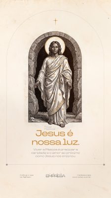 Celebração Domingo de Páscoa Cristã Ressurreição de Jesus Cristo Social Media PSD Editável