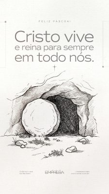 Celebração Domingo de Páscoa Cristã Ressurreição de Jesus Cristo Social Media PSD Editável