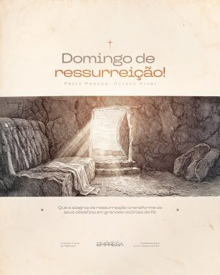 Celebração Domingo de Páscoa Cristã Ressurreição de Jesus Cristo Social Media PSD Editável