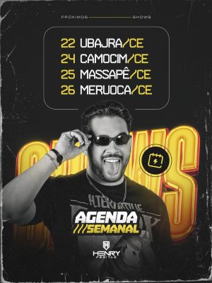 Agenda Semanal Henry Freitas Próximos Shows PSD Editável