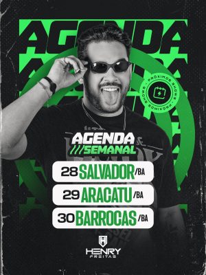 Agenda Semanal Henry Freitas Próximos Shows PSD Editável