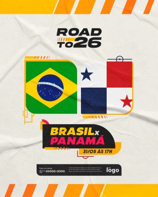 Brasil x Panamá Road To 26  PSD Editável