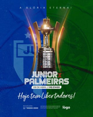 Libertadores Junior x Palmeiras  PSD Editável