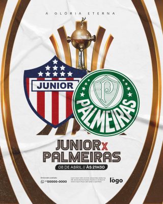 Junior X Palmeiras 08 De Abril PSD Editável