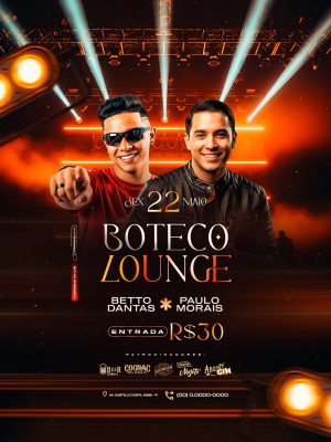 Flyer Próximos Shows Festa Boteco Lounge PSD Editável