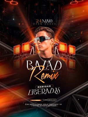 Flyer Próximos Shows Festa Remix PSD Editável