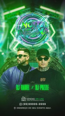 Flyer Noite Insana Story PSD Editável