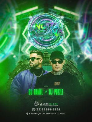 Flyer Noite Insana Feed PSD Editável