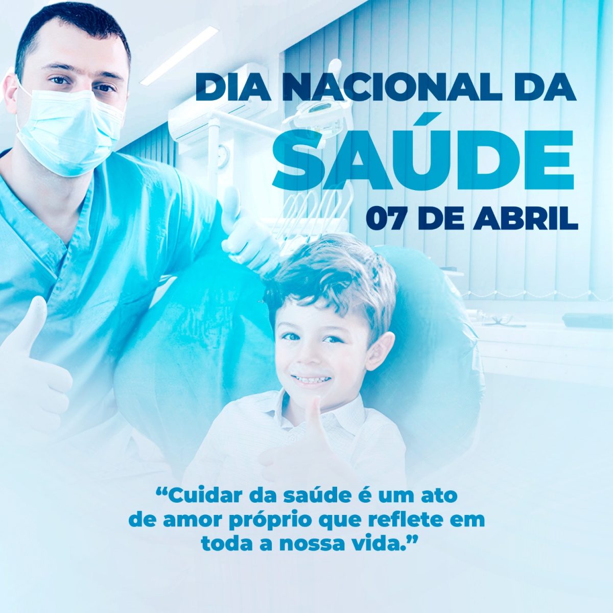 Saúde Dia Nacional da Saúde 07 de Abril Post Cuidado PSD Editável