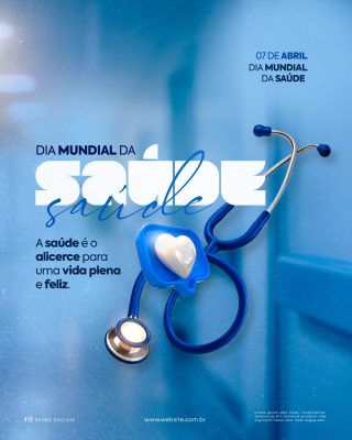 Dia Mundial da Saúde  PSD Editável
