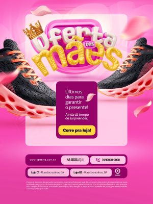 Oferta das Mães Últimos Dias Para Garantir o Presente PSD Editável