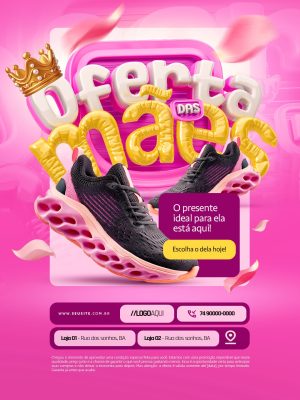 Oferta das Mães o Presente Ideal Para Ela Está Aqui PSD Editável