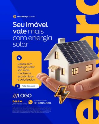 Seu Imóvel Vale Mais Com Energia Solar PSD Editável