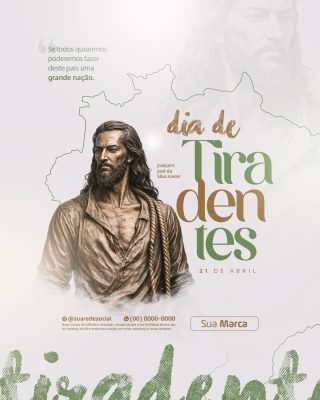 Dia de Tiradentes 21 de Abril Design Profissional PSD Editável