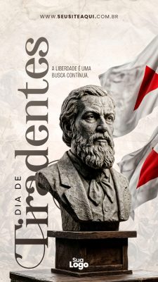 Story Tiradentes Liberdade e Inconfidência Mineira Post Histórico PSD Editável