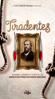 Story Tiradentes Memória da Soberania Nacional Poster Comemorativo PSD Editável