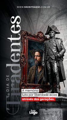 Story Tiradentes Memória da Luta por Liberdade Ecoa PSD Editável