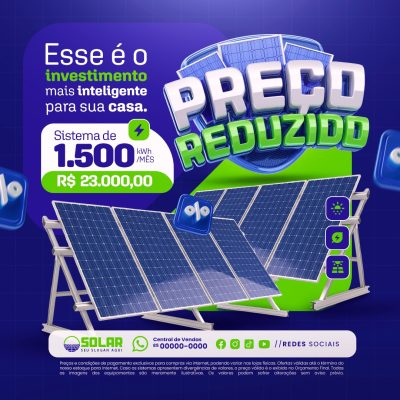 Preço Reduzido Esse é o Investimento Mais Inteligente PSD Editável