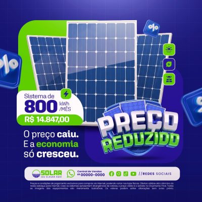 Preço Reduzido O Preço Caiu e a Economia Só Cresceu PSD Editável