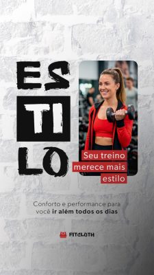 Story Estilo Fitness Treino Academia Conforto Performance PSD Editável