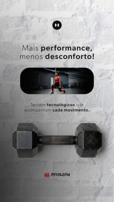 Fitness Mais Performance Mensagem Vertical Promoção PSD Editável
