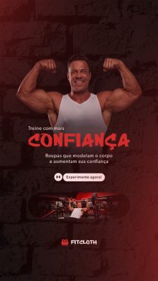 Story Fitness Treine Com Mais Confiança Roupas Que Modelam o Corpo PSD Editável