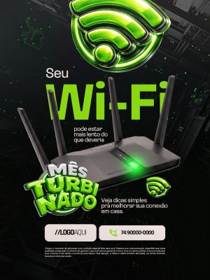 Mês Turbinado Seu Wi-fi Pode Estar Mais Lento PSD Editável