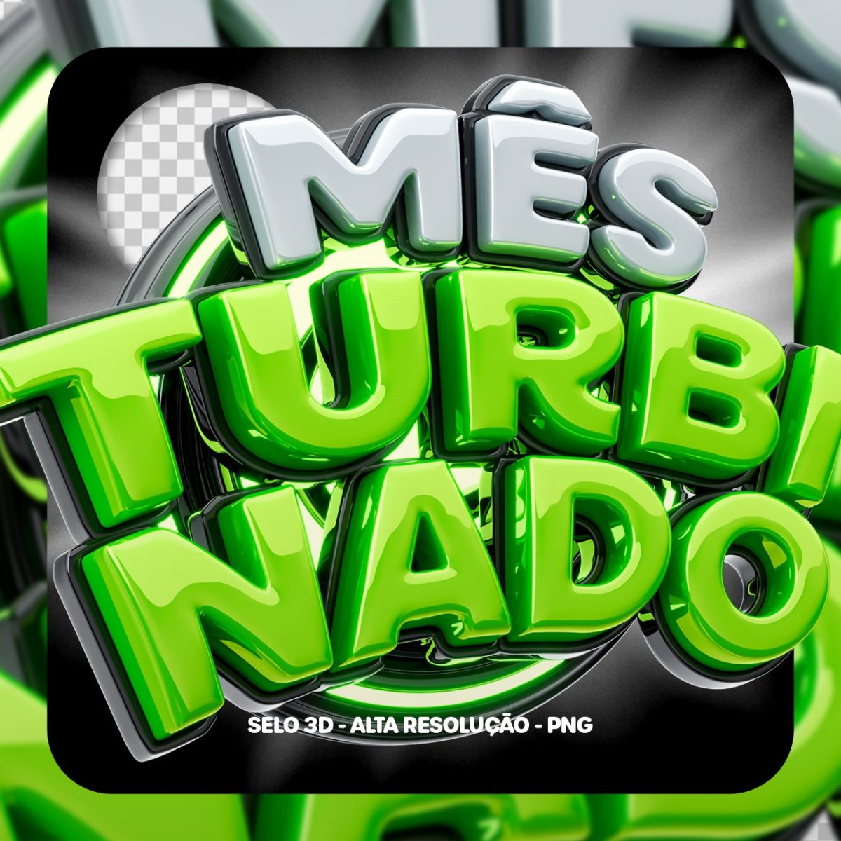 Mês Turbinado Selo 3D PSD 